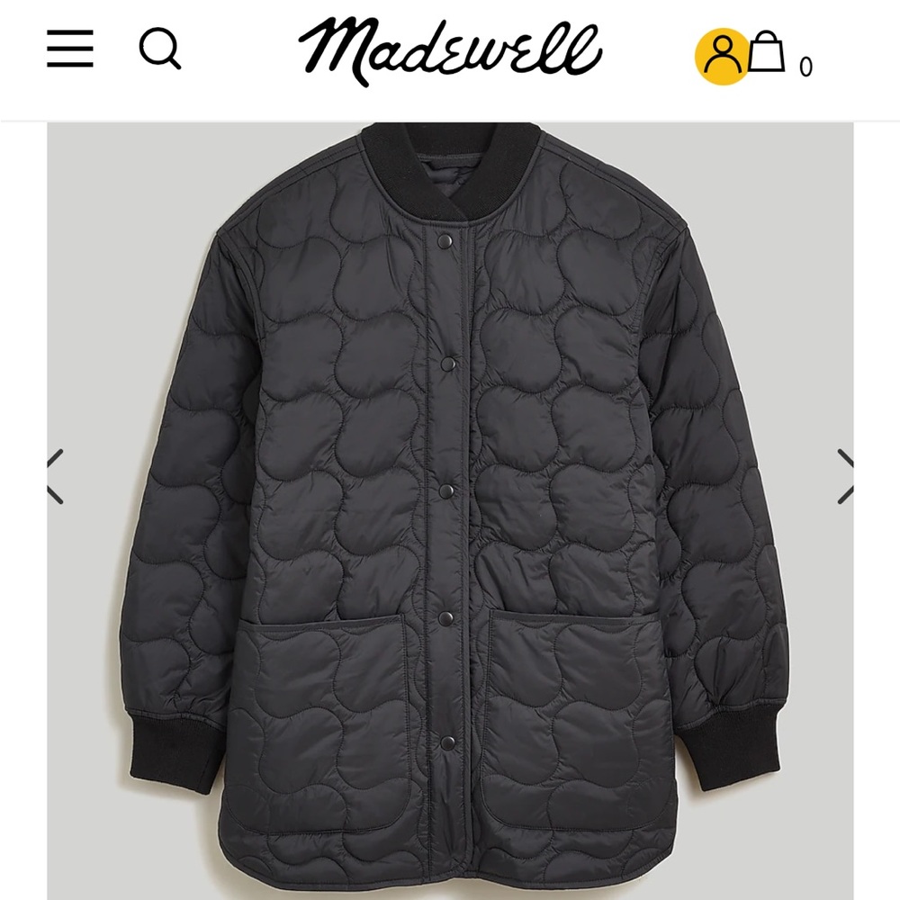 Madewell quilted oversized bomber jacket - new condition